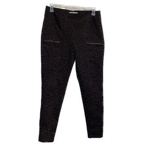 Mudd FLXPonte Hi-rise Leggings Animal Print Front Zippered Pocket Size XL